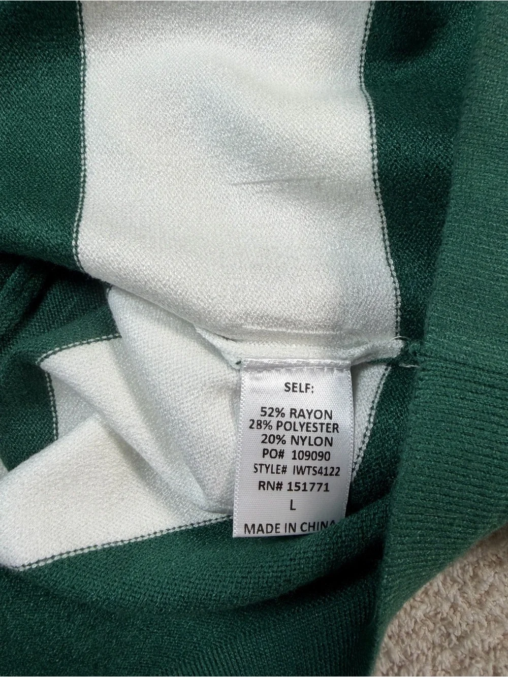 Judith March Golf Stripe Sweater Mini Skirt Green White Preppy Tennis Large